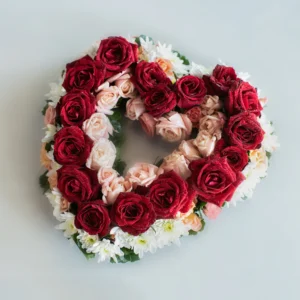 Red Heart Wreath - Concentric Hearts