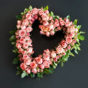 Pink Heart Wreath - Pink is Her Favourite Colour