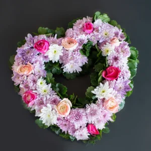 Pastel Heart Wreath - Pretty in Pastels
